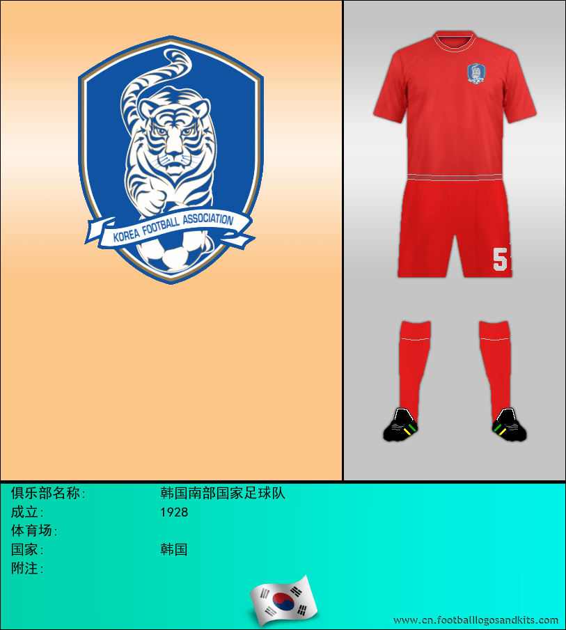 标志韩国南部国家足球队
