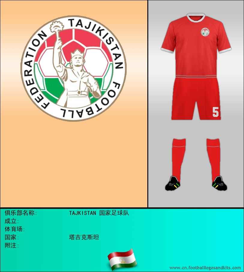 标志TAJKISTAN 国家足球队