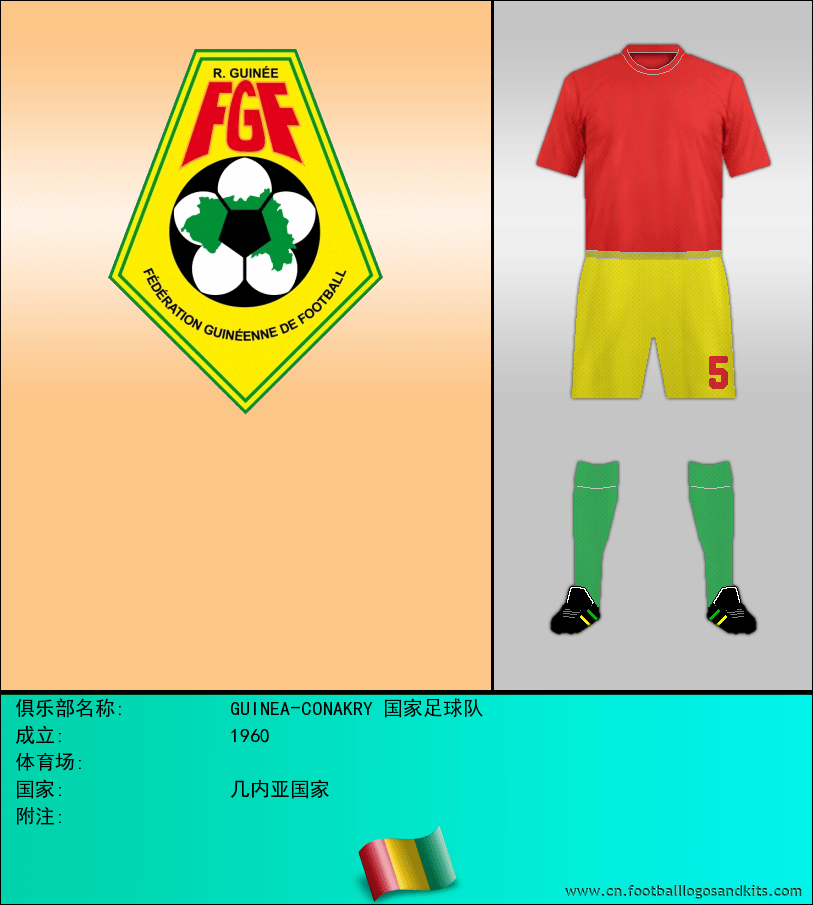 标志GUINEA-CONAKRY 国家足球队