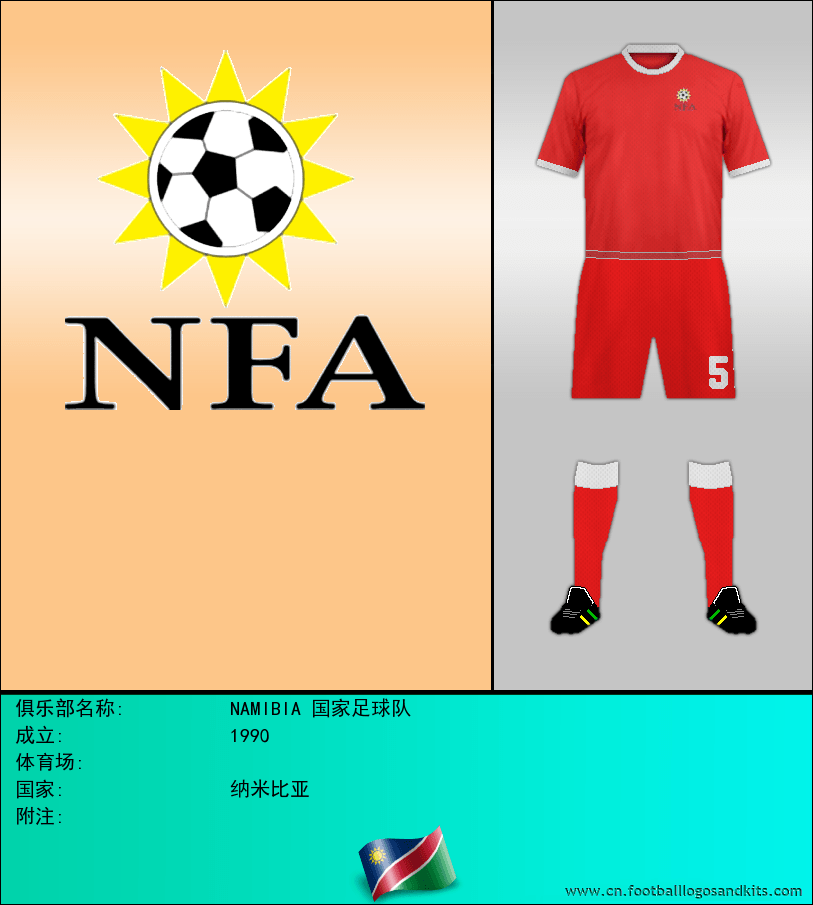 标志NAMIBIA 国家足球队