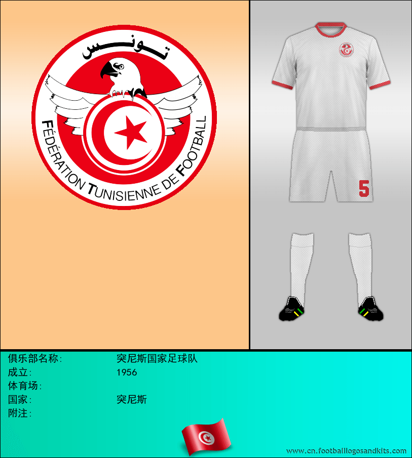 标志突尼斯国家足球队