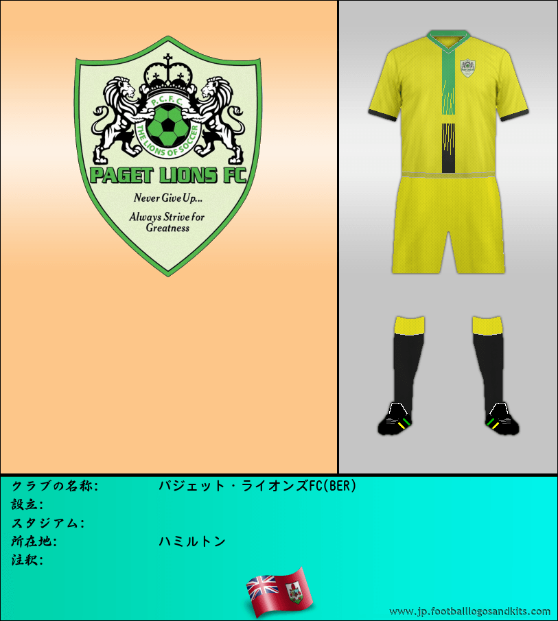 のロゴパジェット・ライオンズFC(BER)