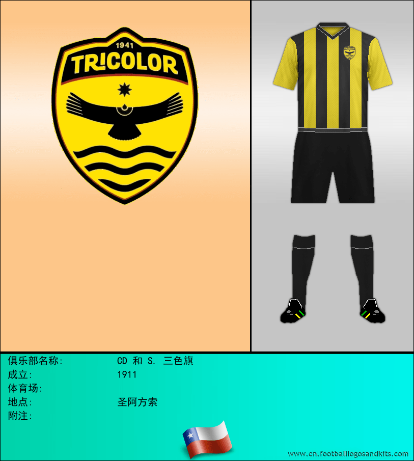 标志CD 和 S. 三色旗