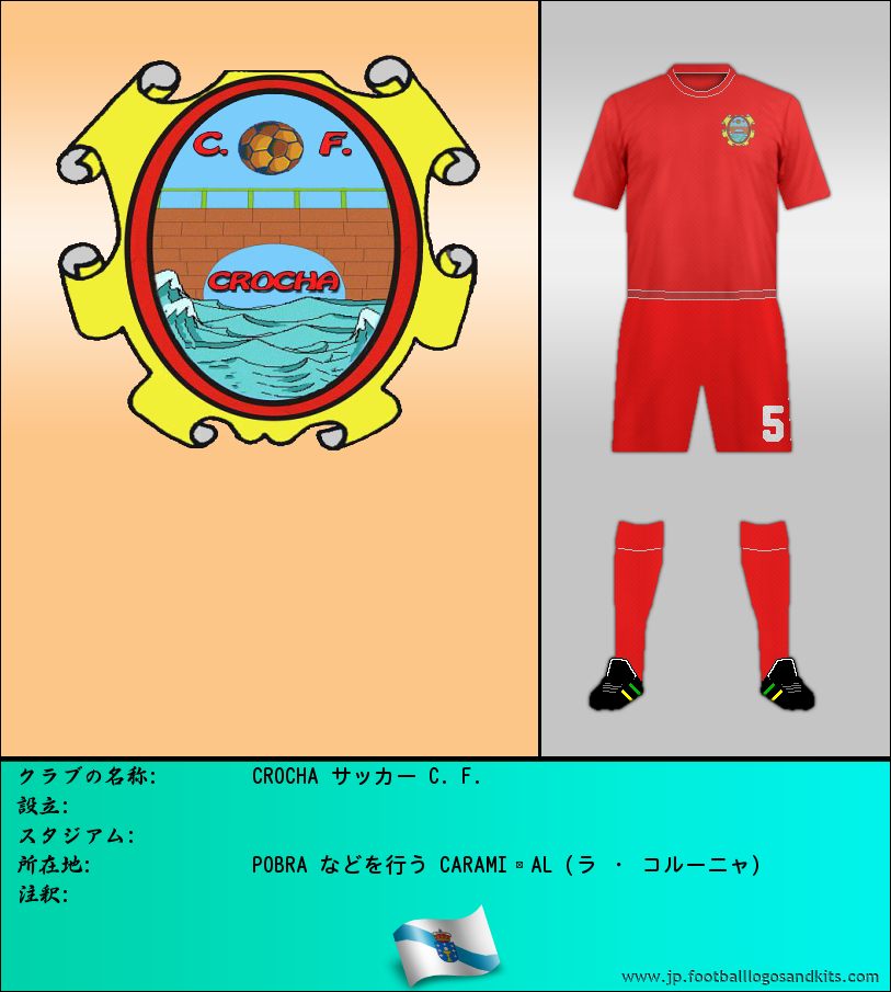 のロゴCROCHA サッカー C. F.