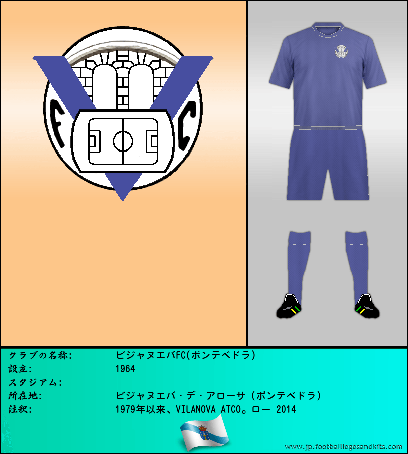 のロゴビジャヌエバFC(ポンテベドラ)