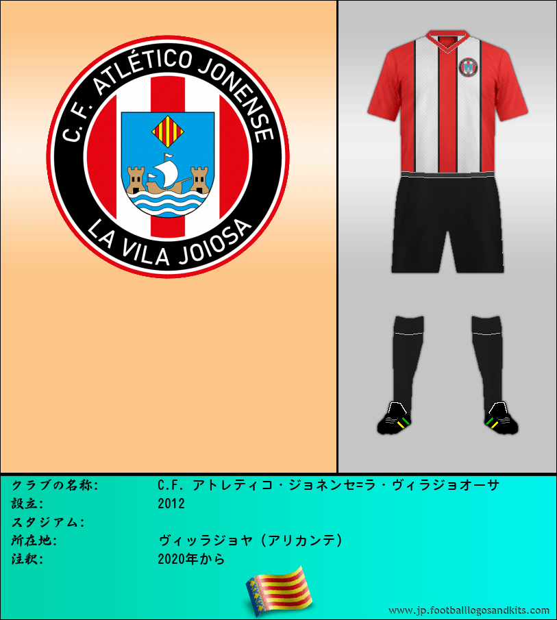 のロゴC.F. アトレティコ・ジョネンセ=ラ・ヴィラジョオーサ