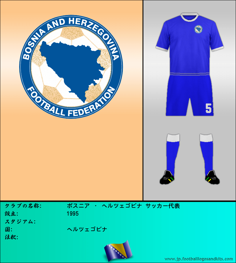 のロゴボスニア ・ ヘルツェゴビナ サッカー代表
