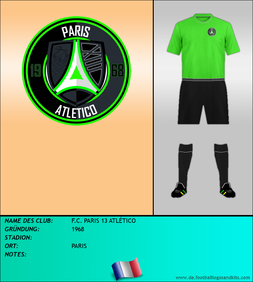 Logo F.C. PARIS 13 ATLÉTICO