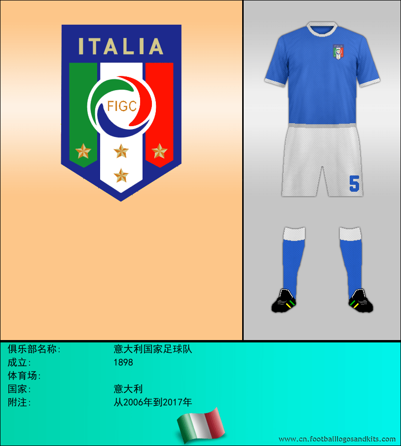 标志意大利国家足球队